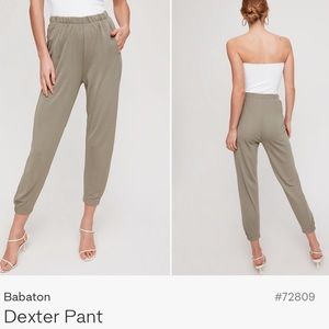 Aritzia Dexter pant in a beige green